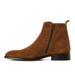 Tan Faux Suede Chelsea Boots - Image 2