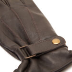 Winter Brown Leather Gloves - Image 2