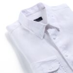 ⁦Linen shirt - White⁩ - الصورة ⁦2⁩