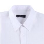 ⁦Linen shirt - White⁩ - الصورة ⁦4⁩