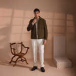 Olive Green DF Suede Leather Jacket