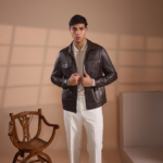 Olive Green DF Suede Leather Jacket - Image 4