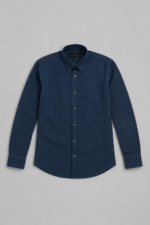 Tailored Buttoned Shirt - Denim Blue