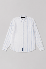 Self Striped Shirt - White & Blue