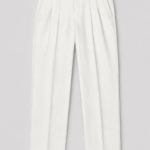 Straight Leg Pants Plain - White