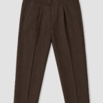 Straight Leg Pants Plain - Brown