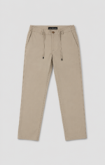 Tailored Drawstring Trousers - Stone Beige