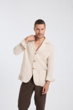 ⁦Tailored Sophisticated Blazer - Desert Beige⁩ - الصورة ⁦2⁩