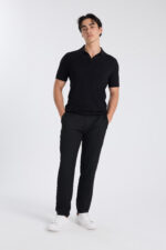 ⁦Premium Leisure Knit Shirt - Black⁩ - الصورة ⁦2⁩