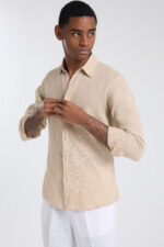⁦Classical Elegant Dress Shirt - Desert Beige⁩ - الصورة ⁦3⁩