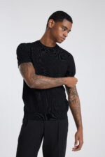 ⁦Classical Elegant Dress Shirt - Black⁩ - الصورة ⁦3⁩