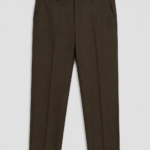 Stylish Straight Leg Pants Plain - Brown