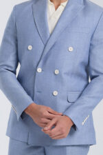 ⁦Tailored Sophisticated Blazer - Steel Blue⁩ - الصورة ⁦4⁩
