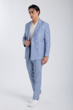 ⁦Tailored Sophisticated Blazer - Steel Blue⁩ - الصورة ⁦2⁩