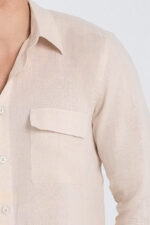 PlainPockted Full Sleeves Shirt - White - Image 4
