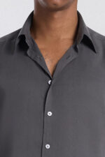 Tailored Buttoned Shirt - Grey - Image 4