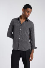 Tailored Buttoned Shirt - Grey - Image 2